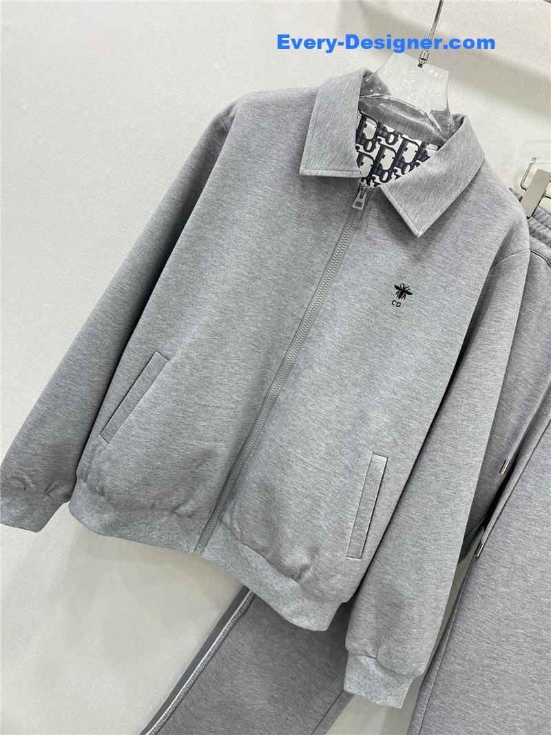 D10r hooded zipper jacket + wide-leg trousers set replica clothes