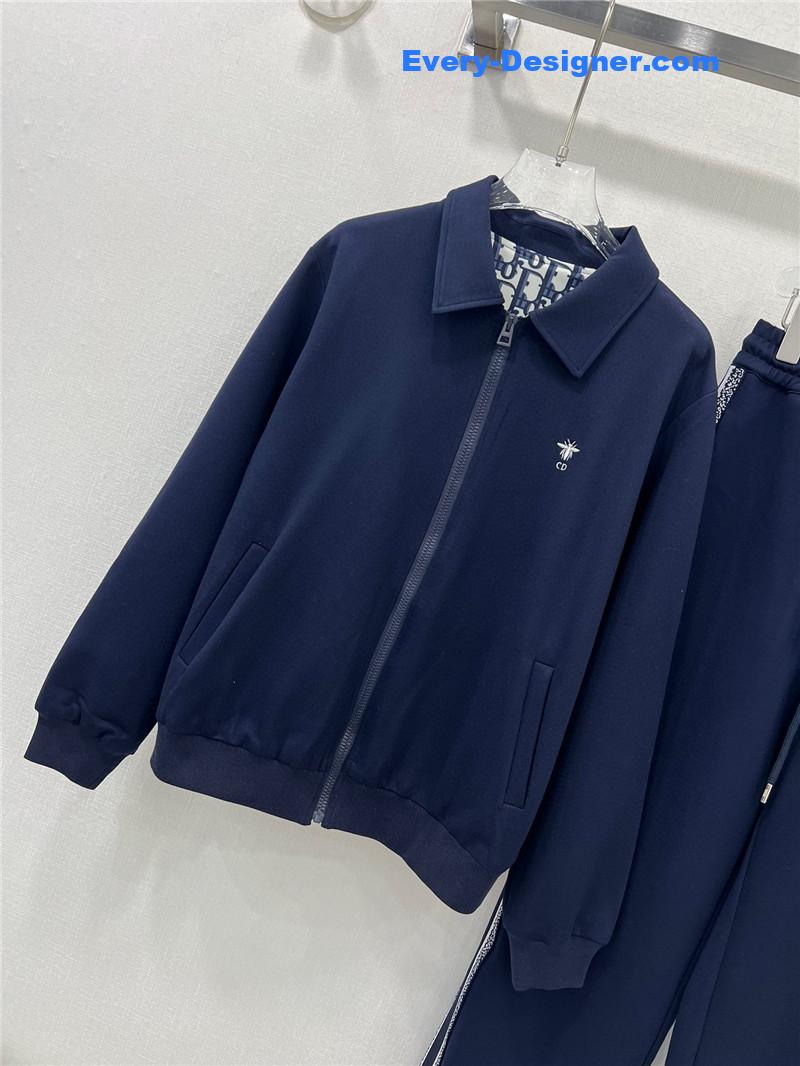 D10r hooded zipper jacket + wide-leg trousers set replica clothes