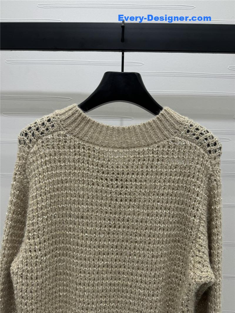 BC sequined V-neck long-sleeved sweater replica clothes