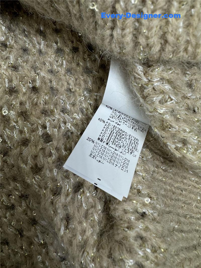 BC sequined V-neck long-sleeved sweater replica clothes