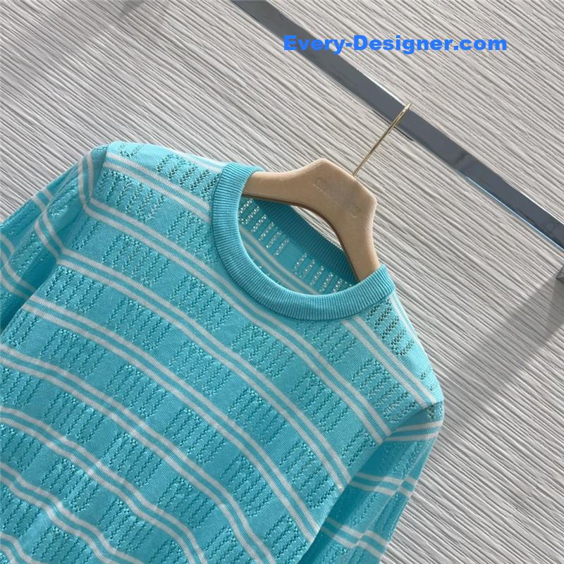 M1um1u striped hollow sweater replica d&g clothing