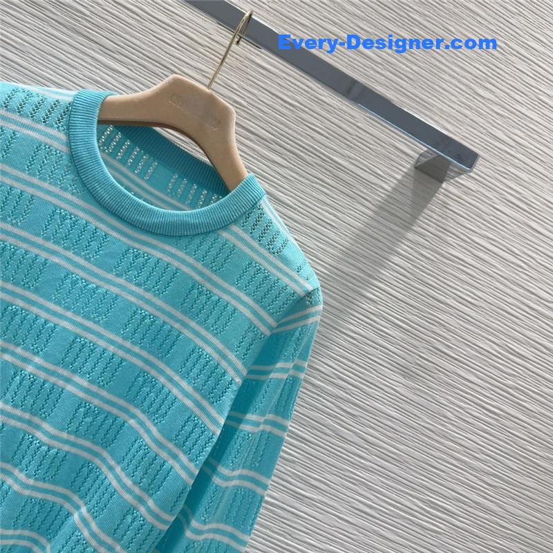 M1um1u striped hollow sweater replica d&g clothing
