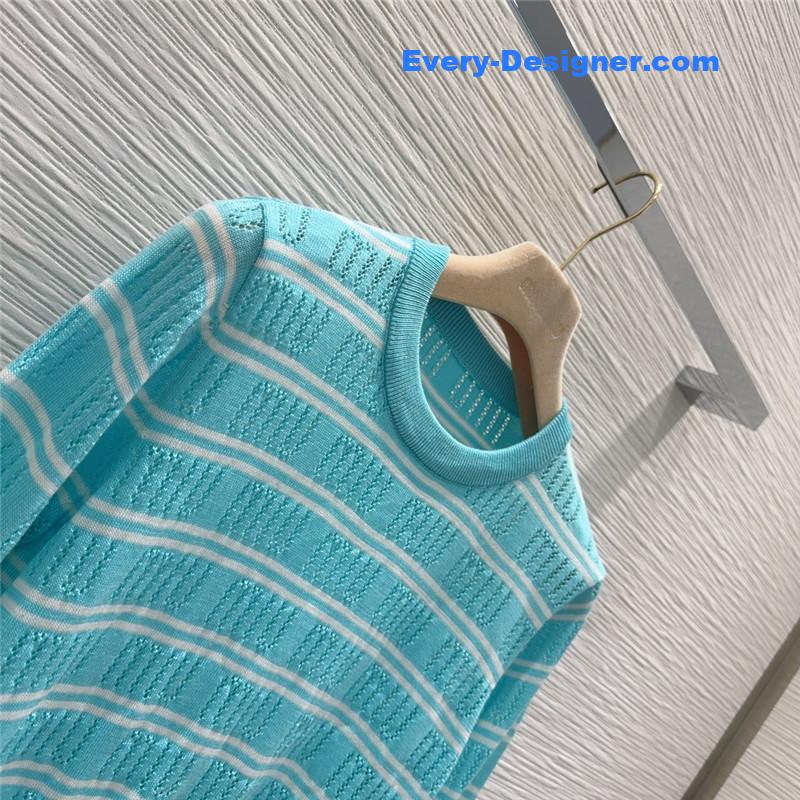 M1um1u striped hollow sweater replica d&g clothing