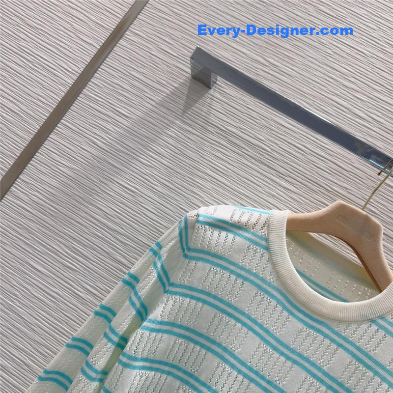 M1um1u striped hollow sweater replica d&g clothing