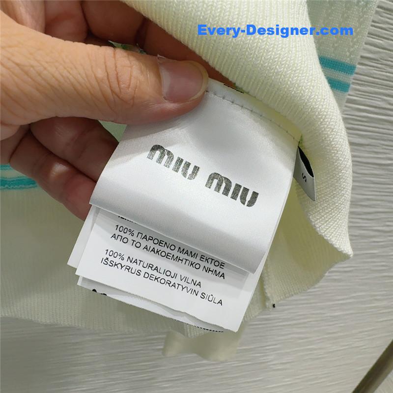 M1um1u striped hollow sweater replica d&g clothing