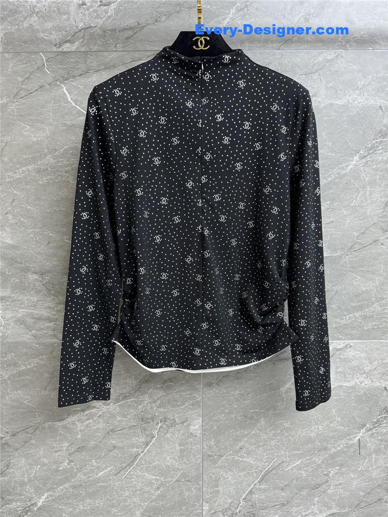 Ch**el logo bottoming shirt replica d&g clothing