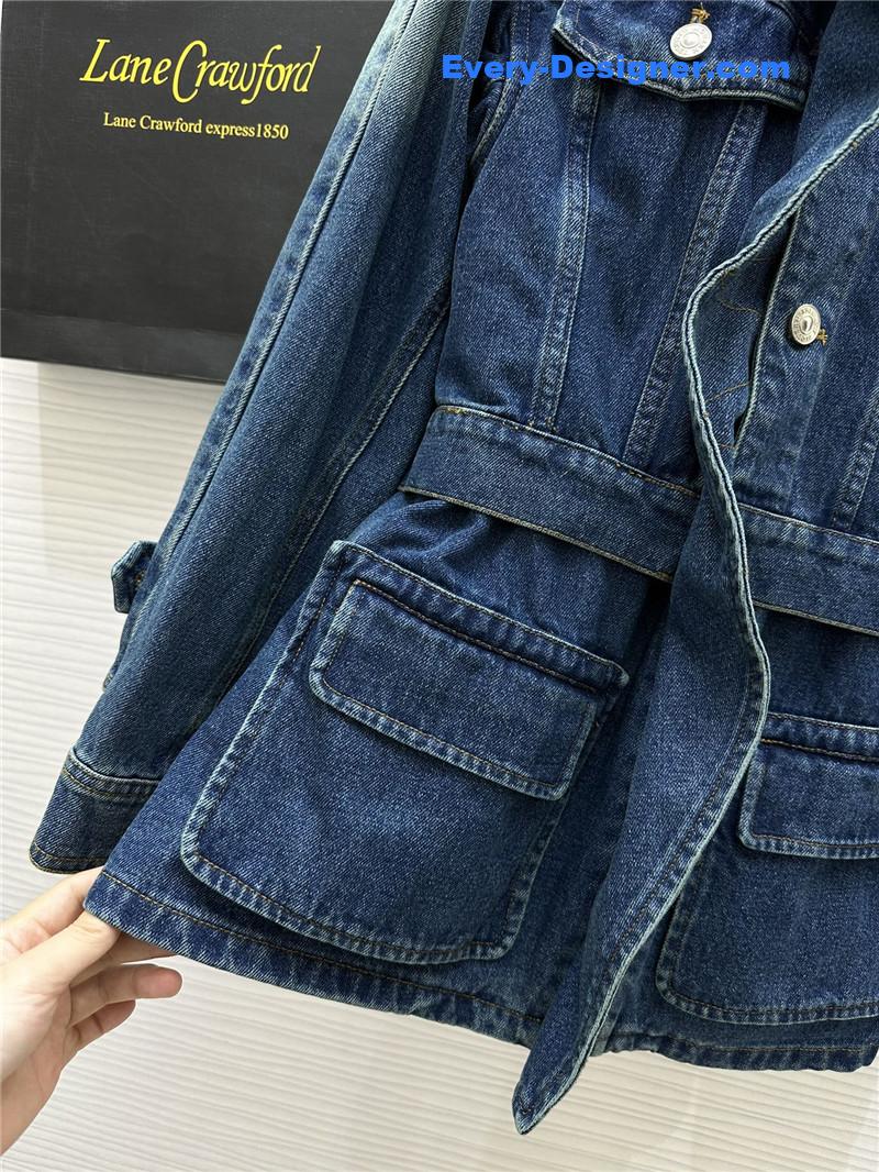a1exa*der Mcqv*en irregular denim jacket replicas clothes