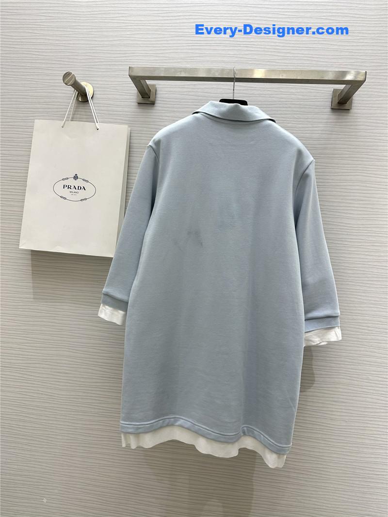 Pra*a polo long sleeve dress replica clothing sites