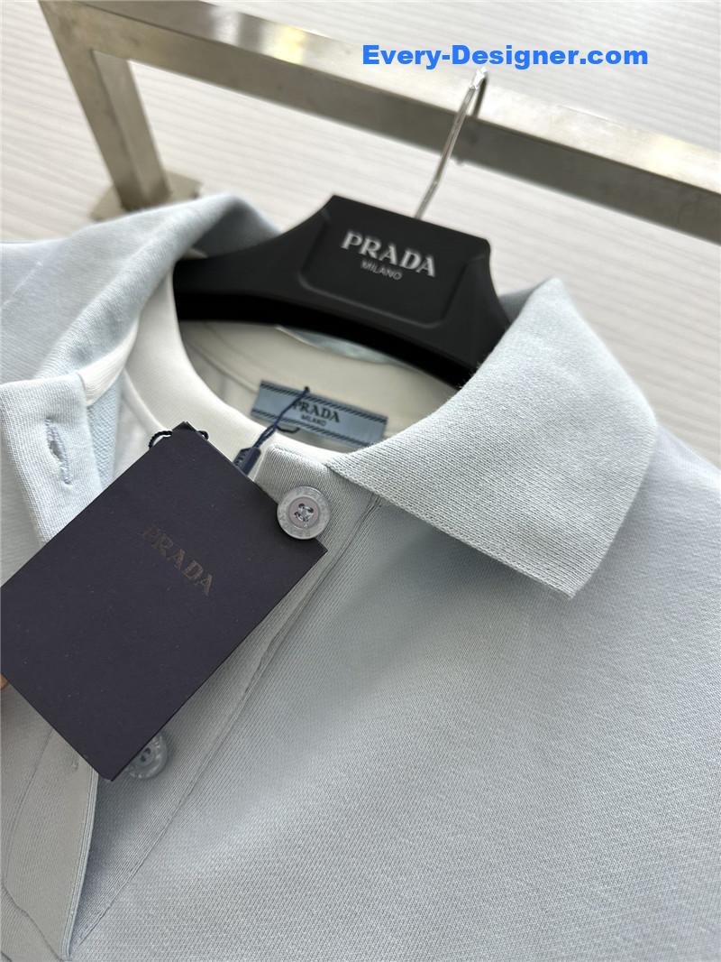 Pra*a polo long sleeve dress replica clothing sites