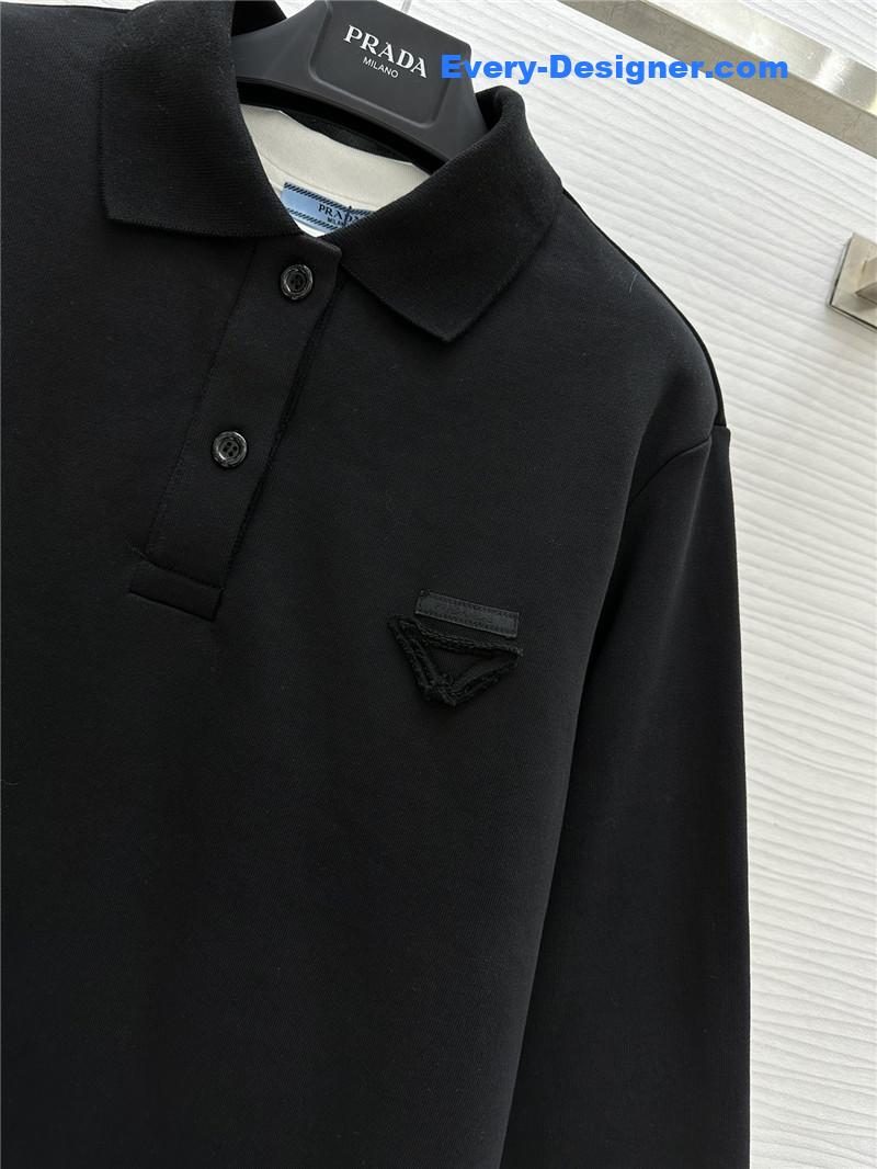 Pra*a polo long sleeve dress replica clothing sites