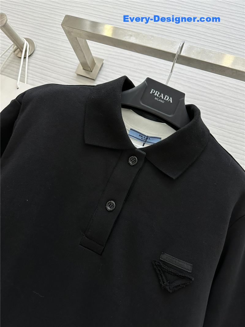 Pra*a polo long sleeve dress replica clothing sites