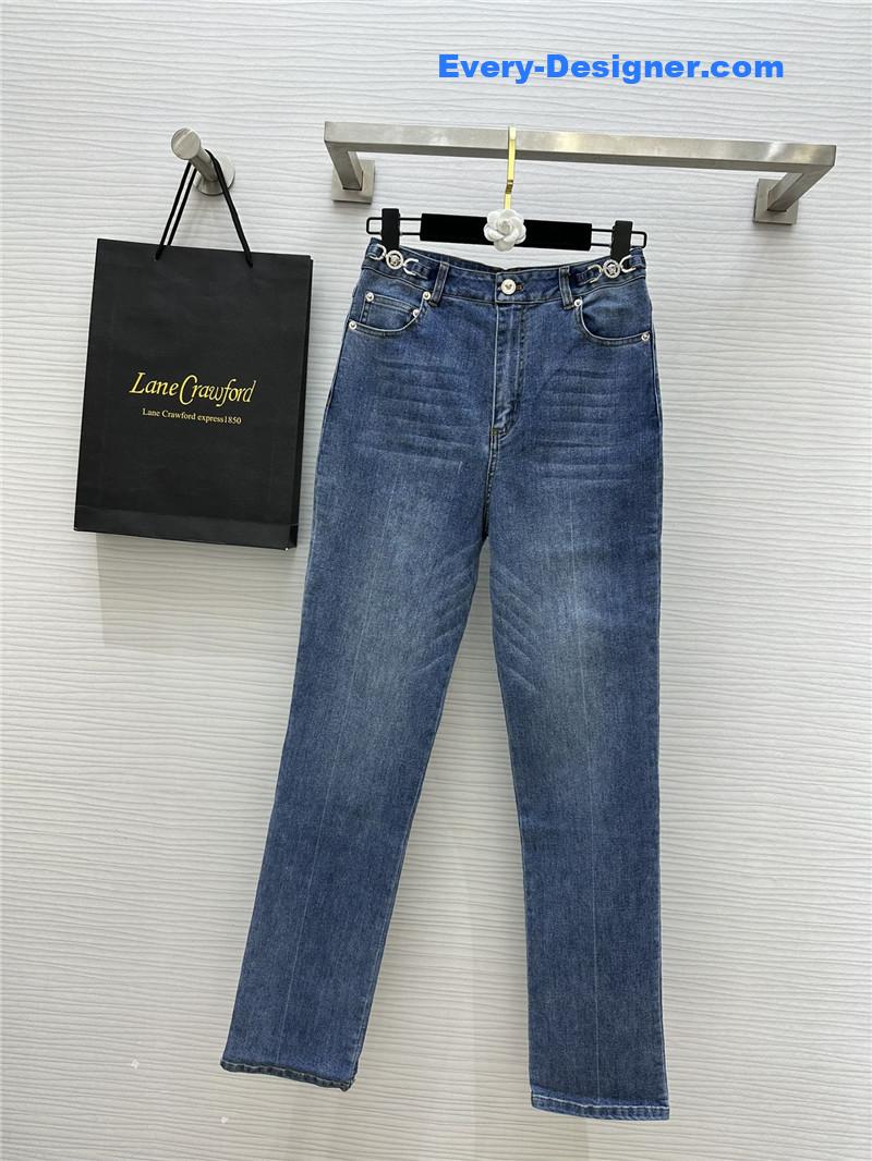 Versace hardware decoration jeans replica d&g clothing