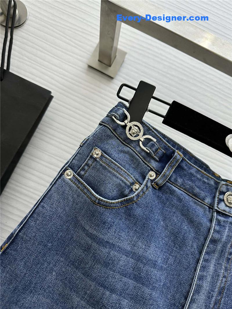 Versace hardware decoration jeans replica d&g clothing