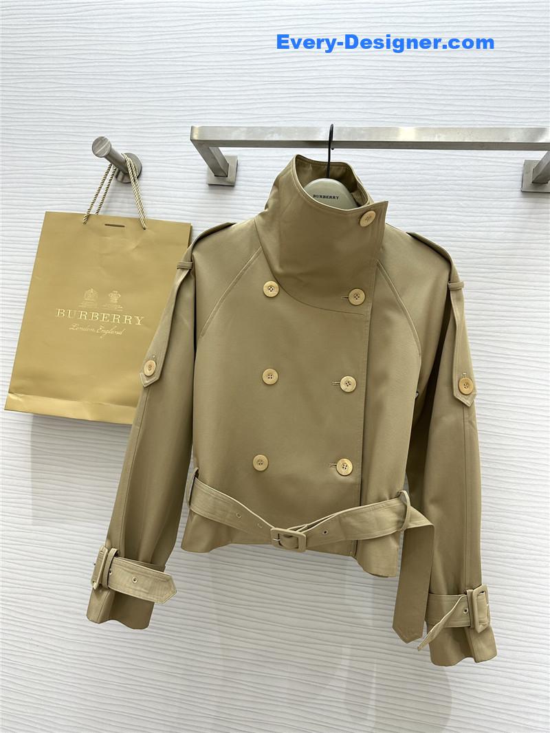 Bv*b*rry stand collar short trench coat replicas clothes