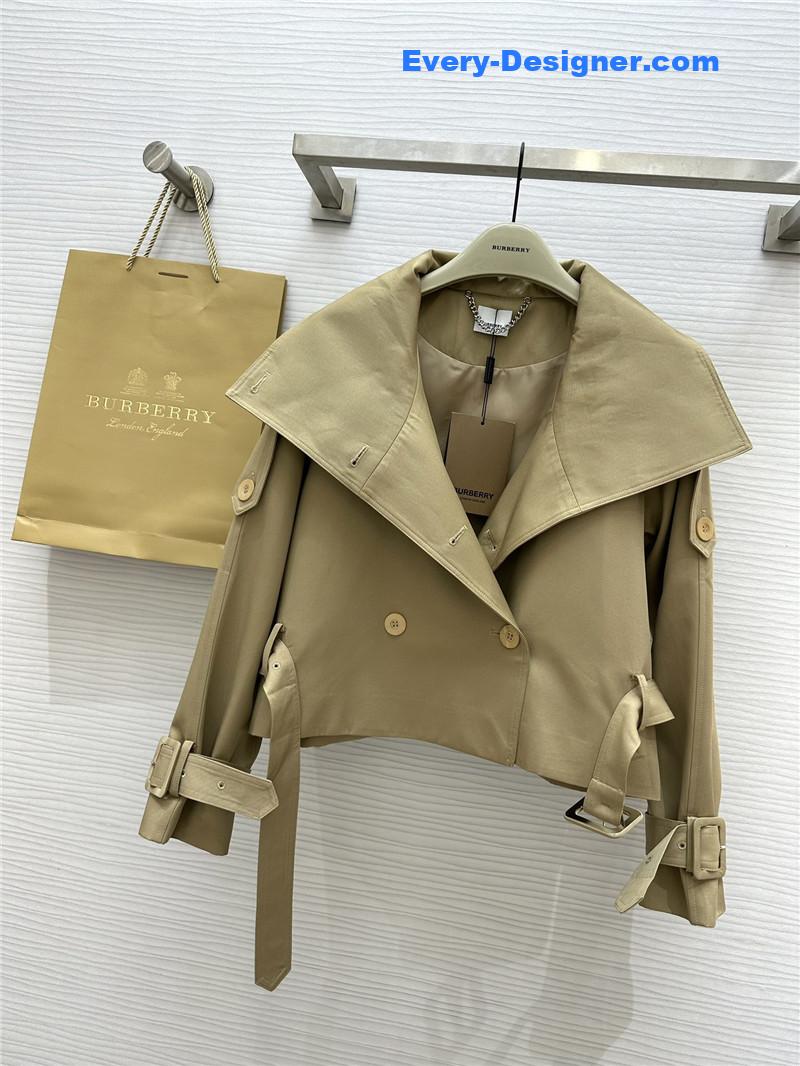 Bv*b*rry stand collar short trench coat replicas clothes