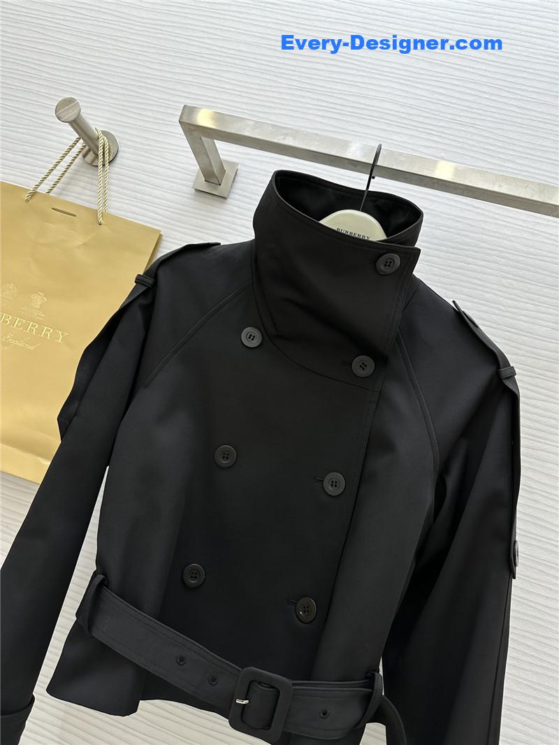 Bv*b*rry stand collar short trench coat replicas clothes