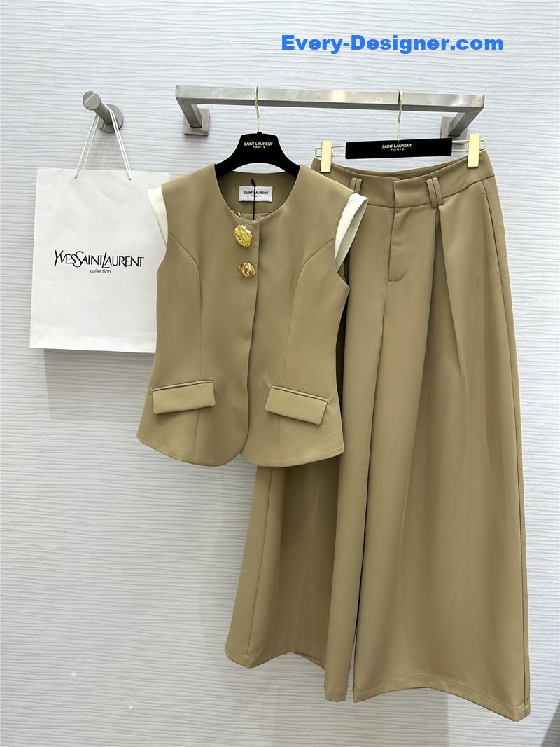 Y51 metal button vest + wide-leg pants set replica clothing sites