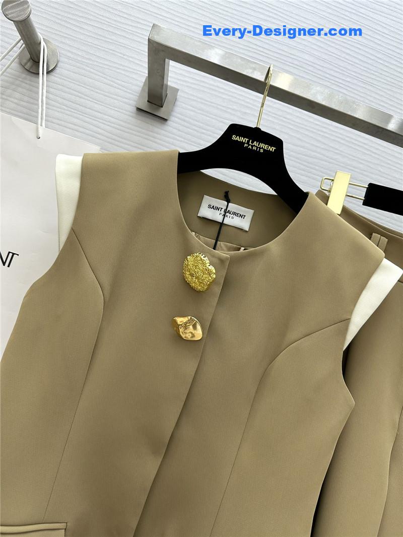 Y51 metal button vest + wide-leg pants set replica clothing sites