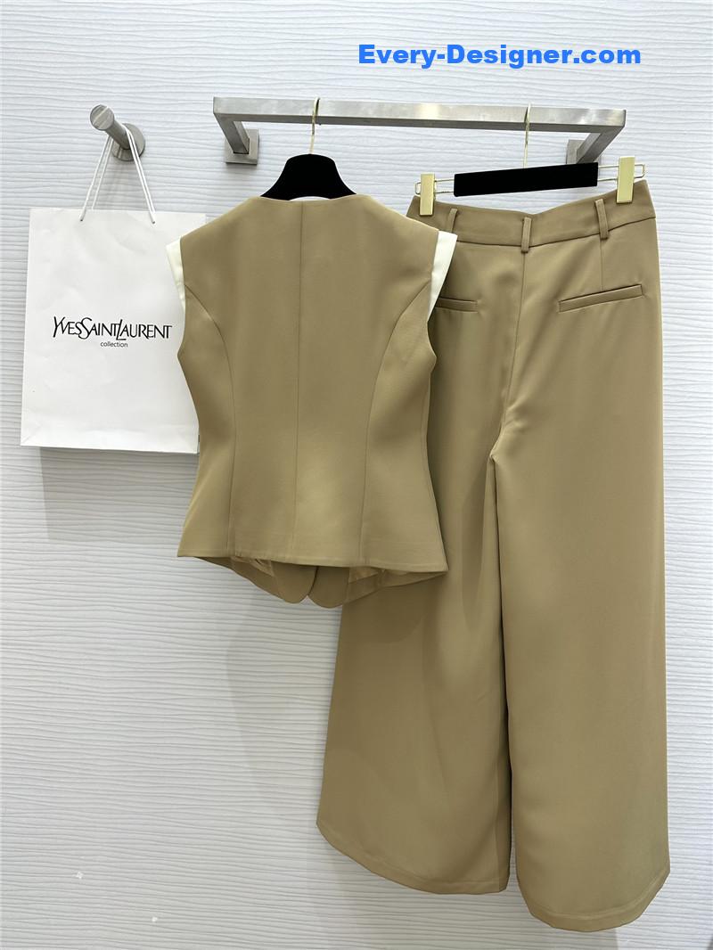 Y51 metal button vest + wide-leg pants set replica clothing sites