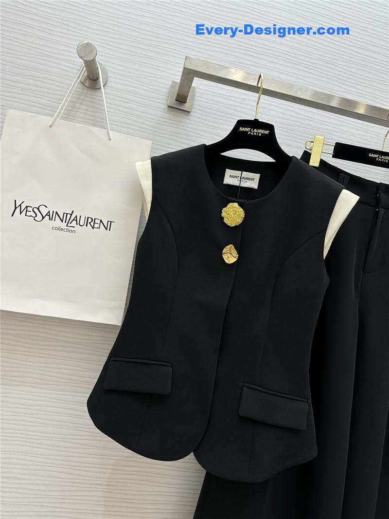 Y51 metal button vest + wide-leg pants set replica clothing sites