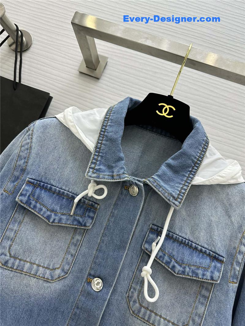 Moncler vintage washed denim jacket replica d&g clothing