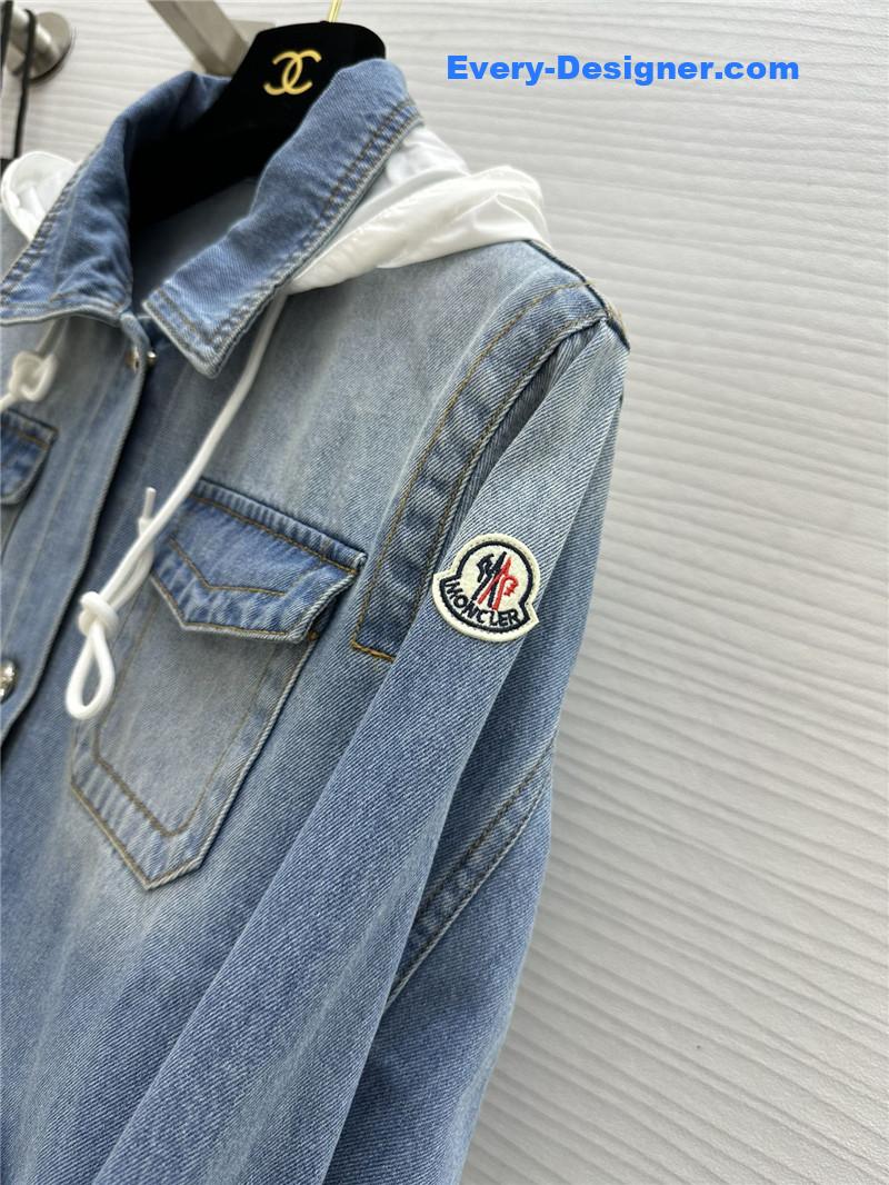 Moncler vintage washed denim jacket replica d&g clothing