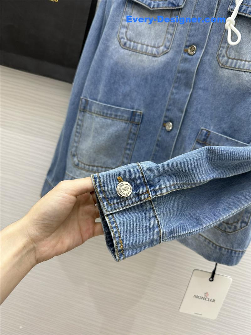 Moncler vintage washed denim jacket replica d&g clothing