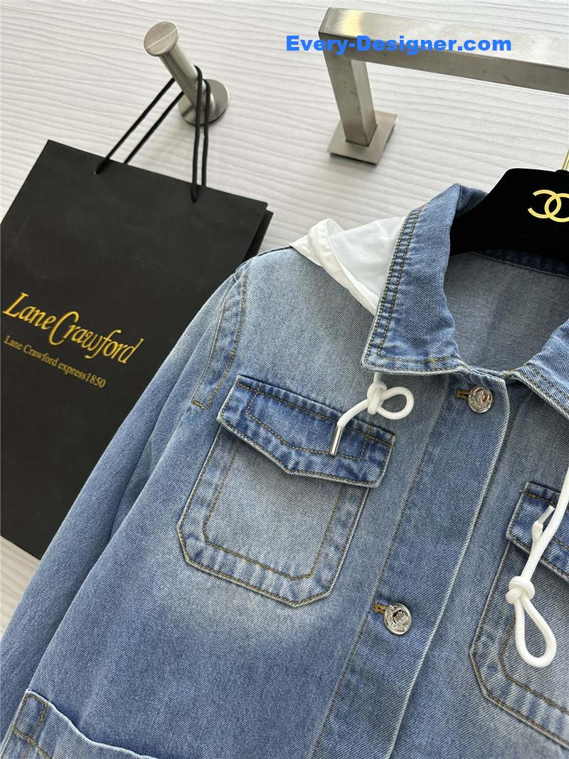 Moncler vintage washed denim jacket replica d&g clothing