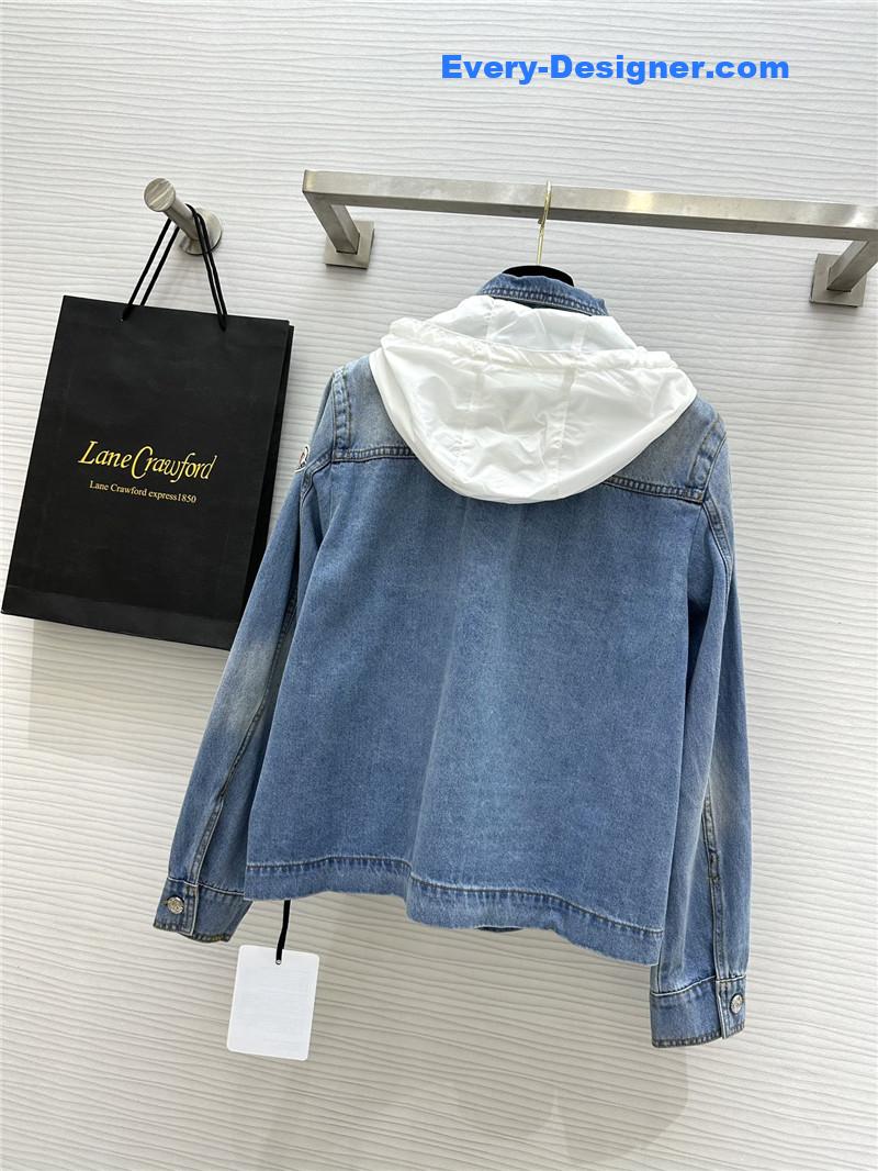 Moncler vintage washed denim jacket replica d&g clothing