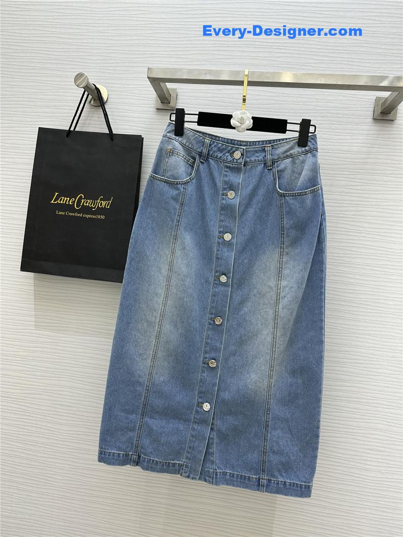 Moncler vintage buttoned denim midi skirt replica clothing