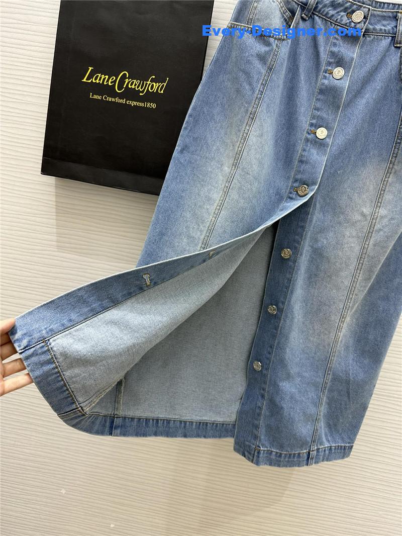 Moncler vintage buttoned denim midi skirt replica clothing