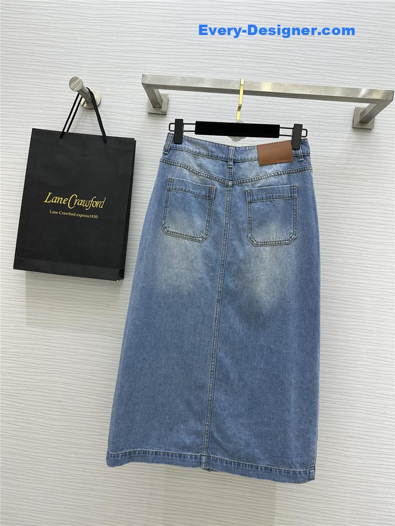 Moncler vintage buttoned denim midi skirt replica clothing