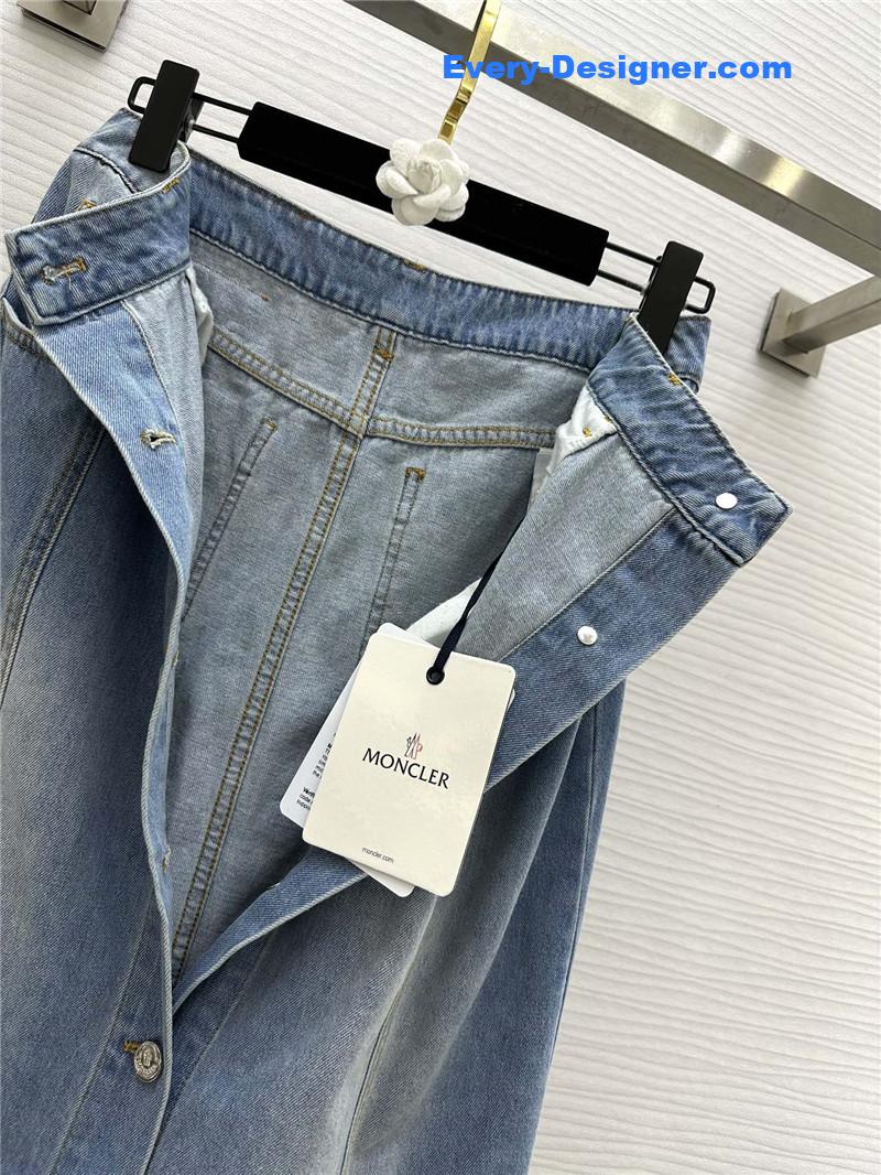 Moncler vintage buttoned denim midi skirt replica clothing