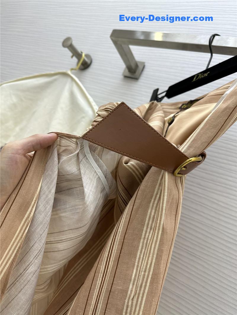 L0r0 P1ana striped linen pleated skirt replica d&g clothing