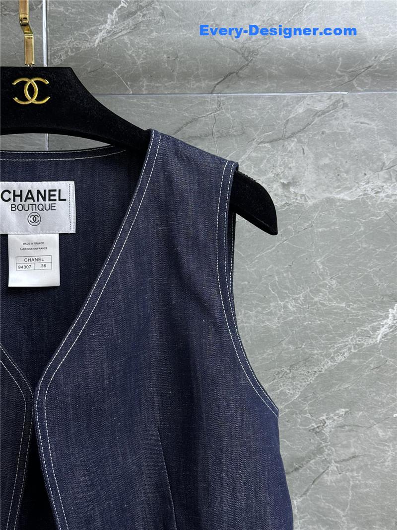 Ch**el denim vest replica designer clothing websites