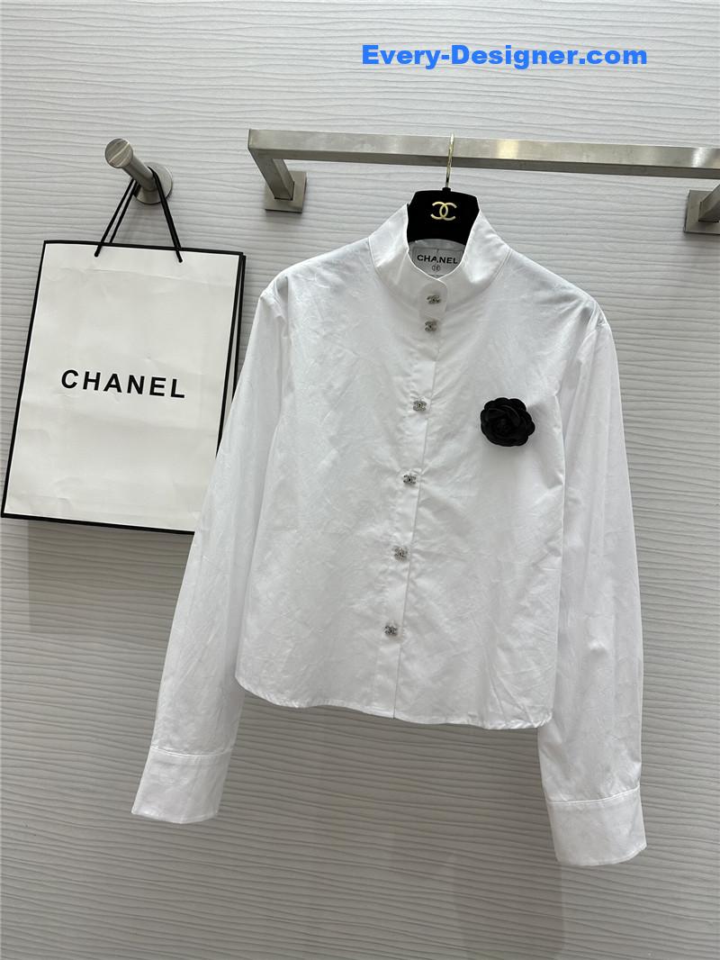 Ch**el jacquard stand collar shirt replica d&g clothing