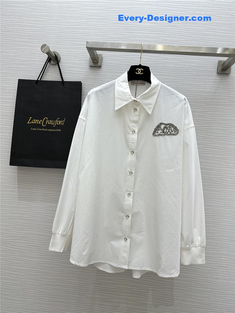 a1exa*der Mcqv*en logo embellished shirt replica clothing