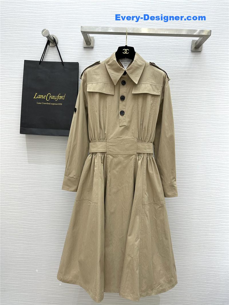 b0tt*ga Ven*ta khaki cotton work skirt replica clothes