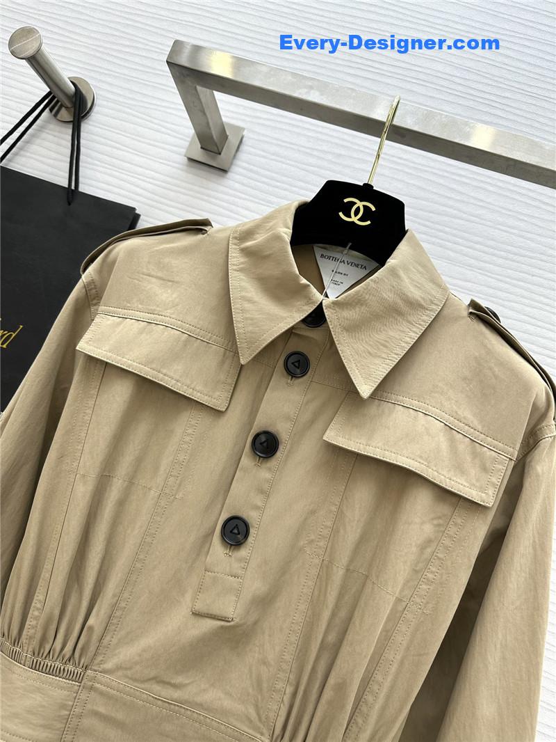 b0tt*ga Ven*ta khaki cotton work skirt replica clothes