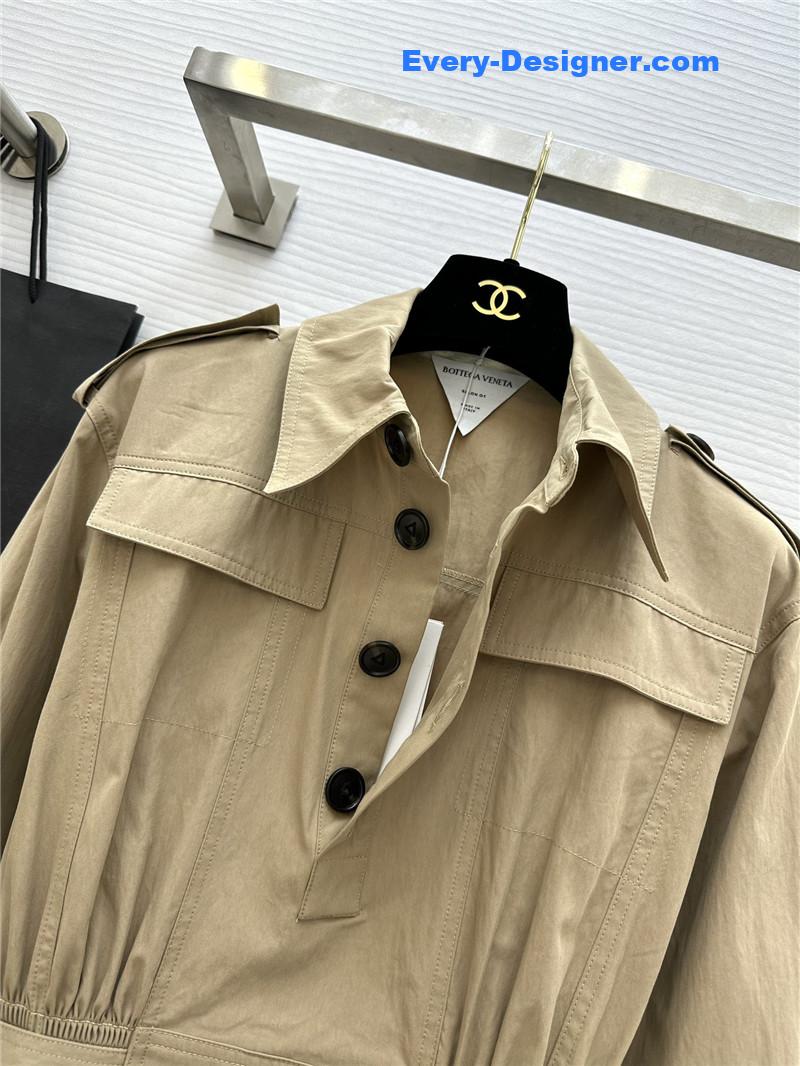 b0tt*ga Ven*ta khaki cotton work skirt replica clothes