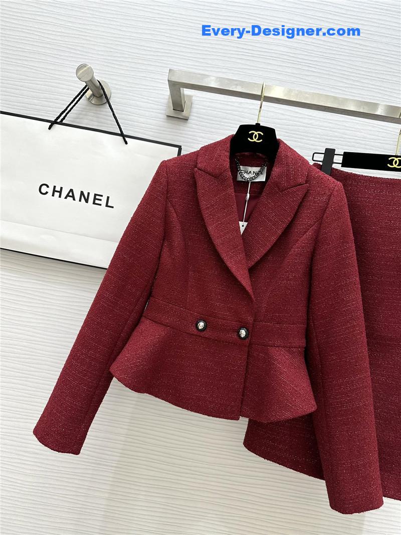 Ch**el soft tweed suit replica designer clothing websites