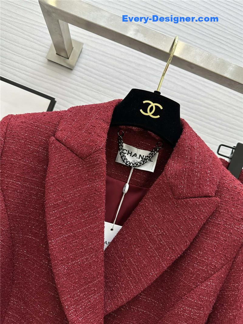 Ch**el soft tweed suit replica designer clothing websites