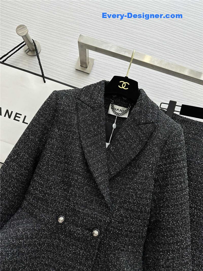 Ch**el soft tweed suit replica designer clothing websites