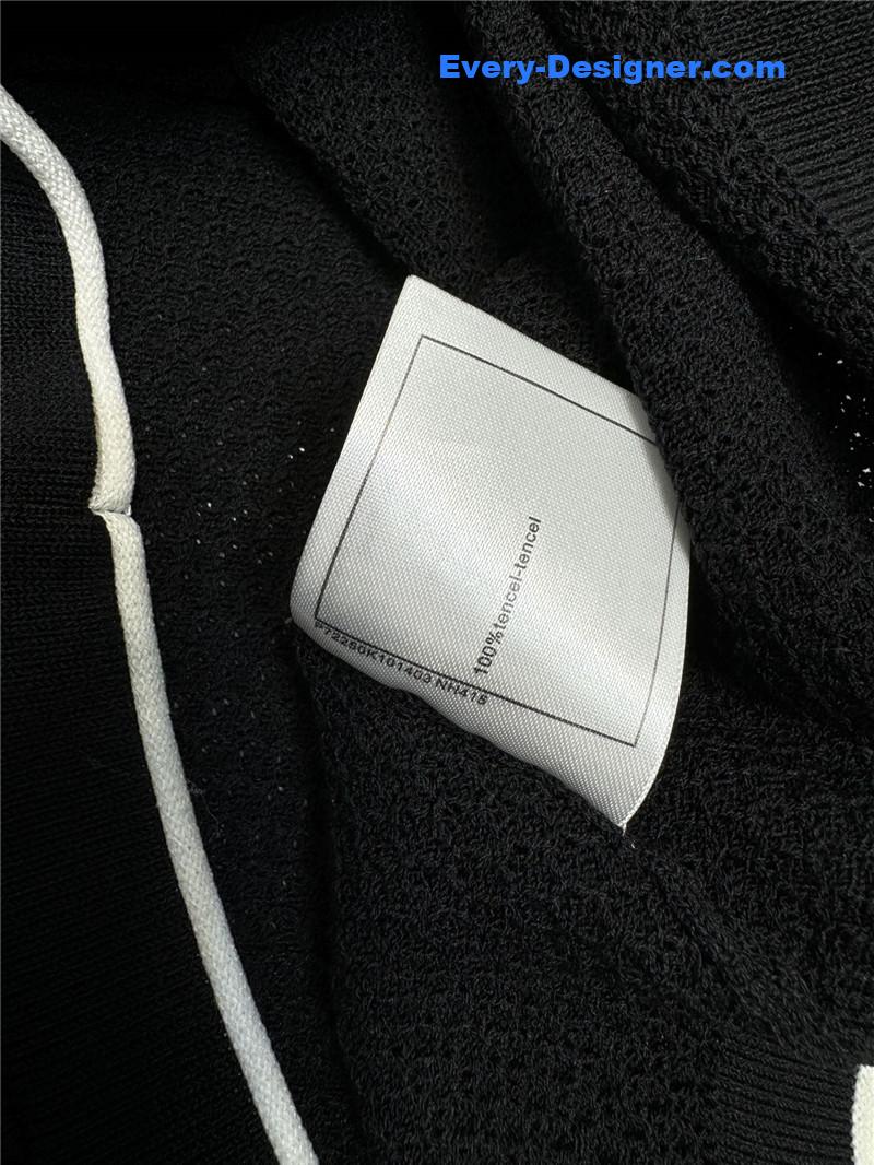 Ch**el 3d logo knitted vest replicas clothes