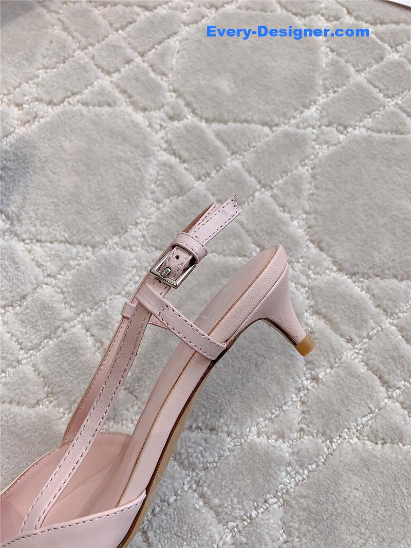 Va1e*ntin0 vlogo signature slingback in pink/crystal 40mm