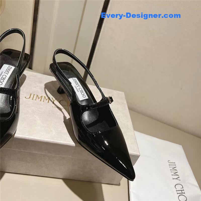 J1m*y Ch00 didi 45 black patent pointed pumps