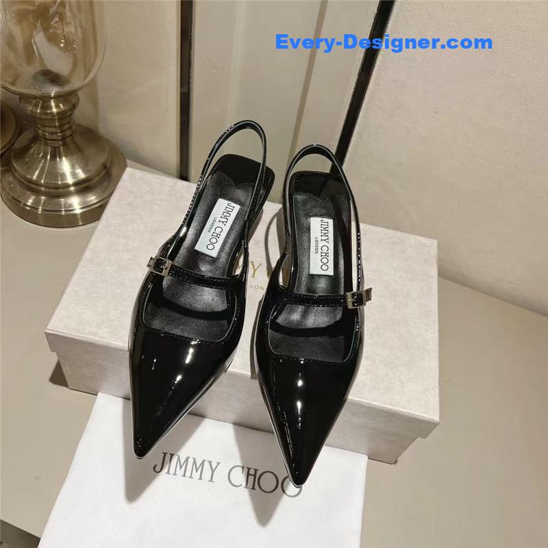 J1m*y Ch00 didi 45 black patent pointed pumps