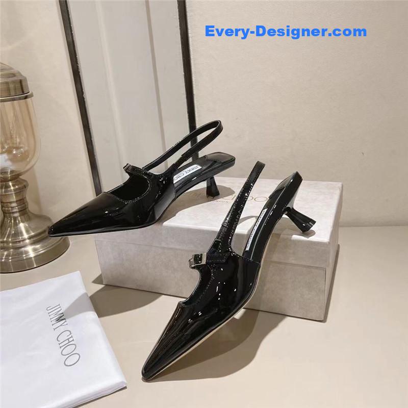 J1m*y Ch00 didi 45 black patent pointed pumps