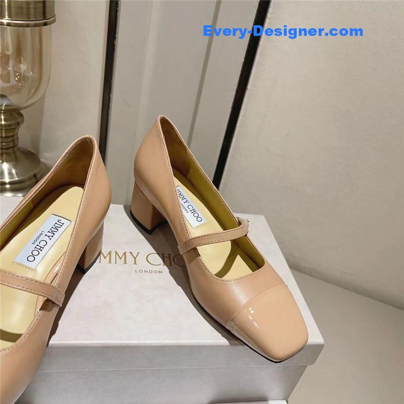 J1m*y Ch00 elisa 45 nude nappa patent pumps