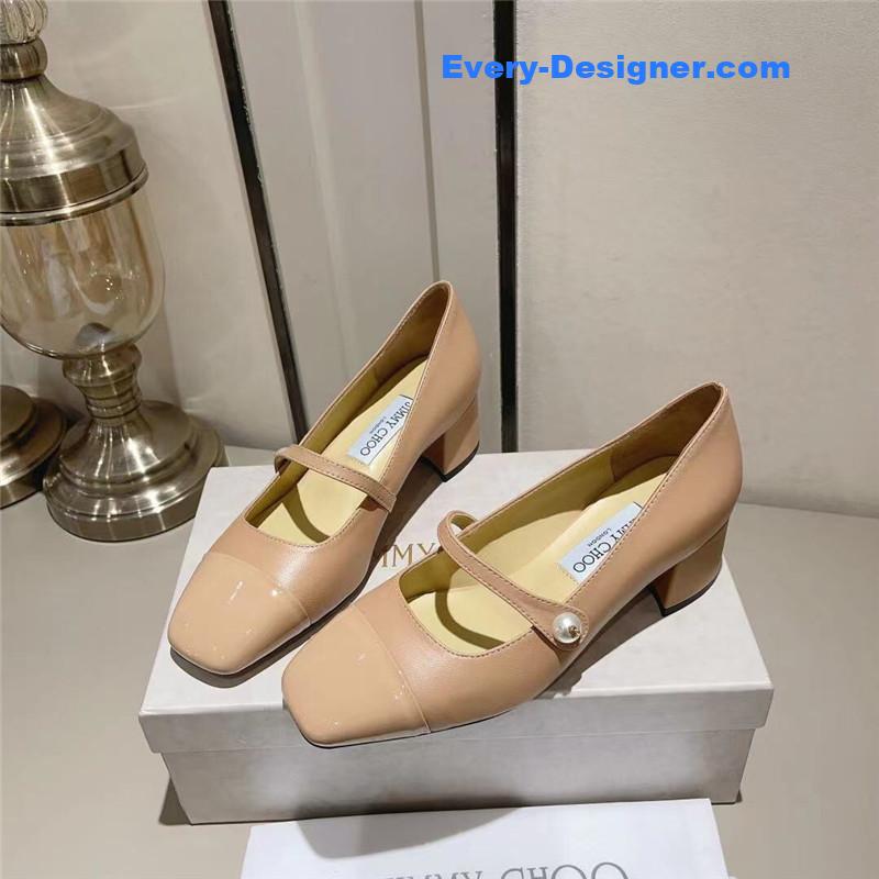 J1m*y Ch00 elisa 45 nude nappa patent pumps
